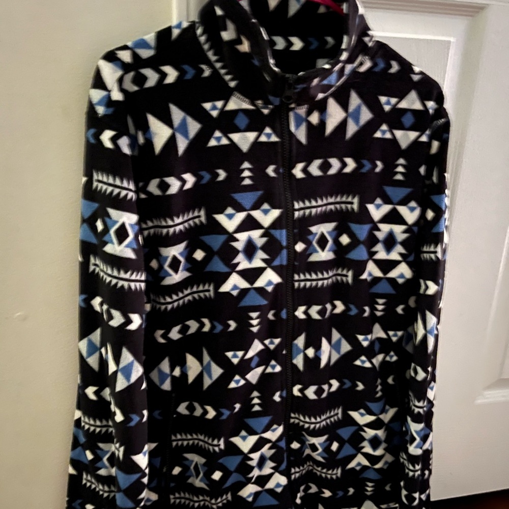 Original Use Black and Blue Geometric Jacket